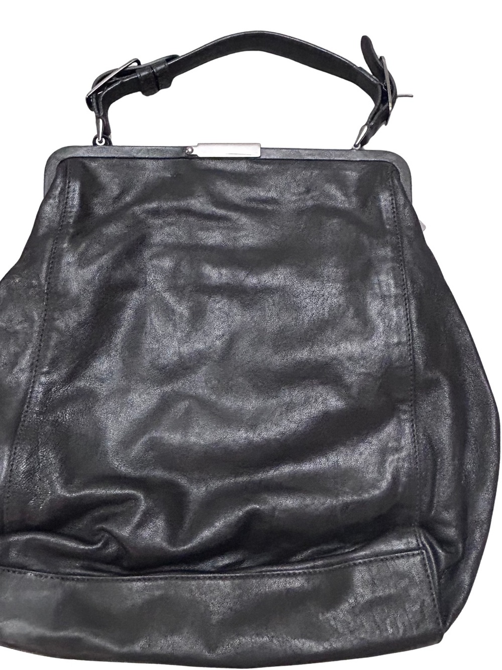 🎾MAKE OFFER🎾 Y2K Cole Haan Maria Sharapova Black Leather Bag Purse Bag Tote - Picture 9 of 9